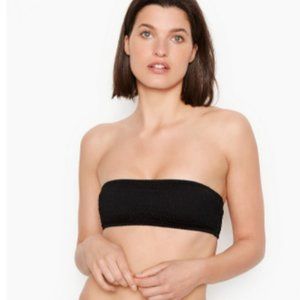Victoria's Secret Santa Teresa Smocked Bandeau Swim Top Medium